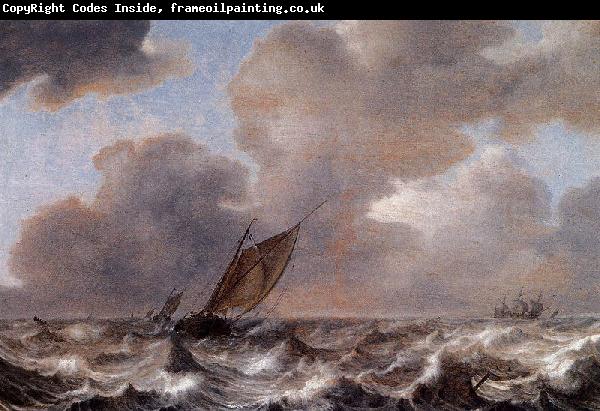 Jan Porcellis Vessels in a Strong Wind